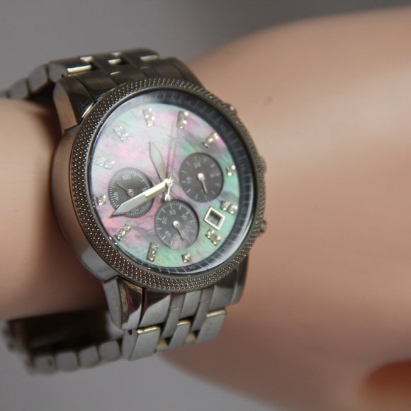 Michael Kors Stainless Steel Mother-Of-Pearl Watch main image 4